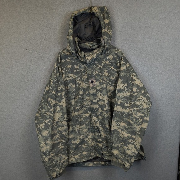 Extreme Cold Wet Weather Jacket Mens Large Long Gen III Camo Waterproof Military